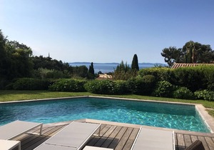 RAYOL CANADEL SUPERB VILLA SEA VIEW HEATED POOL PETANQUE COURT