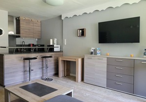 Renovated studio 4/5 ppl, south balcony, private parking, Pra Loup