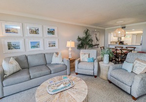 Stunning view from the balcony of this direct ocean front condo! Barefoot Trace 204