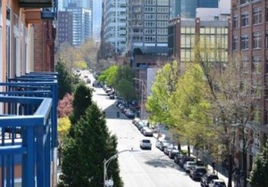 Stylish downtown condo with views of the Puget Sound.