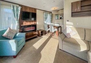 This exclusive holiday home boasts a stylish and contemporary design.