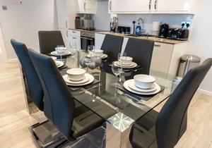 Very spacious living room and utterly self contained.