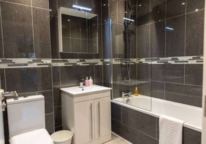 Very spacious living room and utterly self contained.