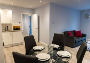 Very spacious living room and utterly self contained.