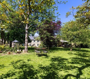 Beau Jardin Arboré Fleuri 