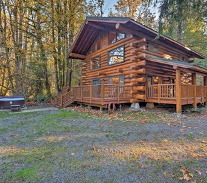 Custom Riverfront Log Stevens Pass 