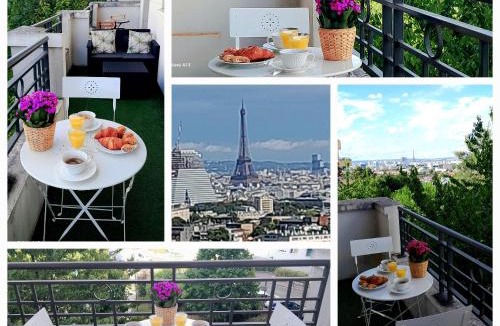 Chatillon Apartment | Élégant apt avec vue Tour Eiffel & parking privé