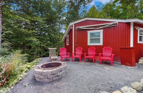 Waitsfield Cabin | 1 BR Tiny House, Window AC, BBQ, Fire Pit, W & D