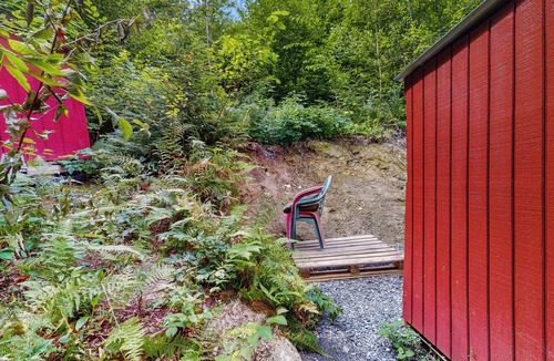 Waitsfield Cabin | 1 BR Tiny House, Window AC, BBQ, Fire Pit, W & D