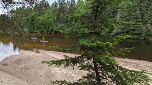 Riviere-Rouge Ski Chalet | 1- Chalet en bois rond Bouleau