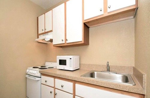 Maryland Heights Apartment | 1 Queen Bed | Non-Smoking, Kitchen, Sofa-Bed