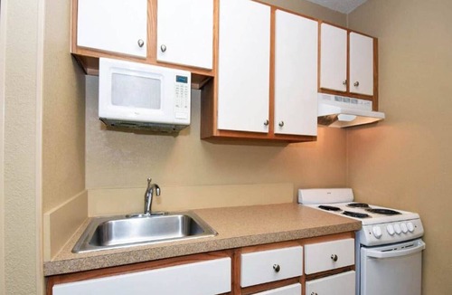 Maryland Heights Apartment | 1 Queen Bed | Non-Smoking, Kitchen, Sofa-Bed