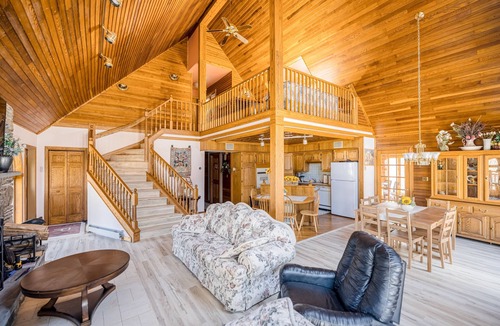 Nicholson House | 10-acre home with deck, BBQ, bar, pool table, fireplace, & loft