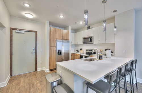 The Gulch Apartment | 10 Minute or less away from Broadway, The Ryman, and the Country Music Hall of Fame| Stylish 1 bedroom |Heated Infinity pool | Game room | Music Studio | Fire Pit.