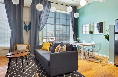 Downtown Apartment | 100 Year-Old Historic Brick 2BR Loft High Ceiling6
