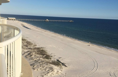 Gulf Shores Condo | 10th Fl Condo-Best View On The Beach. Watch dolphins from the large balcony.