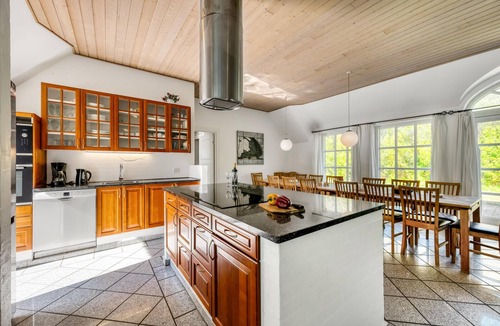 Øby House | 18-person pool house in Husby with large outdoor hot tub and many facilities.