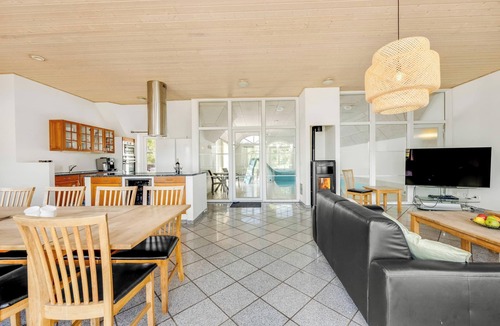Øby House | 18-person pool house with indoor hot tub, water slide and outdoor hot tub