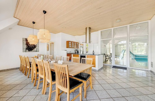 Øby House | 18-person pool house with indoor hot tub, water slide and outdoor hot tub