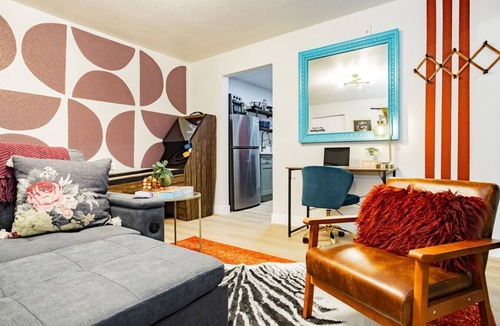 Gateway District House | 1BR Strip-View Suite w/Private Arcade, Arts Dist.
