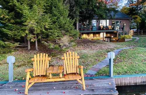 Town of Webb Cottage | 1st Lake - Sandy Beach, Dock with Southern Exposure - Quiet Atmosphere.