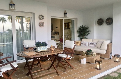 Sitio de Calahonda Apartment | 1st line beach - Private Garden + Large Terrace. Well-appointed. Comfortable