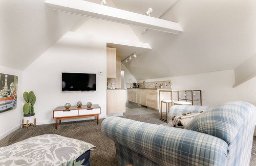 Frankenmuth Condo | 2-Bdr Main St. Loft, Pet Friendly!