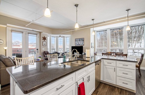 Manistee Condo | 2 bedroom Downtown Condo on the Channel