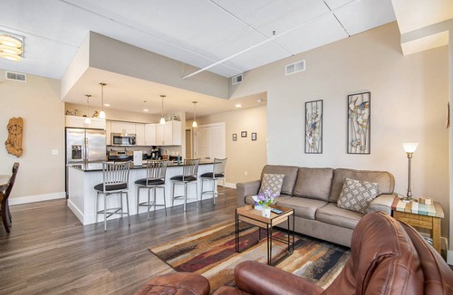 Manistee Condo | 2 bedroom Downtown Condo on the Channel