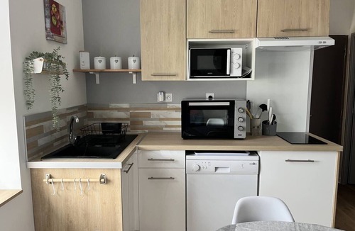 Soultz-Haut-Rhin Apartment | 2-bedroom holiday cottage between Colmar and Mulhouse. Ideal for business or family: Dishwasher, fiber optic internet, Smart TV. On the Alsace Wine Route, with immediate road access and shops within walking distance.