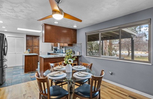 Southeast Bend Condo | 2 Bedrooms, Private Hot Tub, Media Room, Dog friendly with Yard Space.