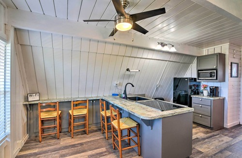 Surfside Beach House | 2 Blocks to Surfside Beach: A-Frame Home w/Deck
