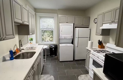 Corey Hill Apartment | 2 FREE parking spots- In unit washer/dryer