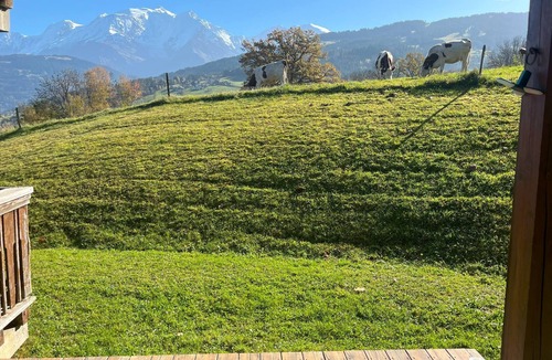 Combloux Apartment | 2 rooms with terrace view on Mt Blanc