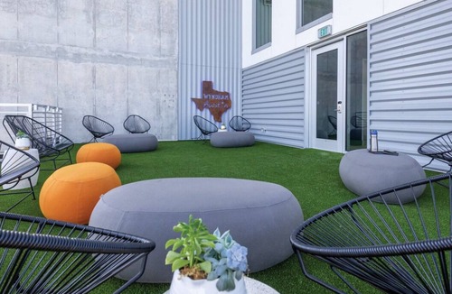 Civic District Condo | 2BD/Austin - Full Kitchen, W/D, Balcony, Fire Pit!