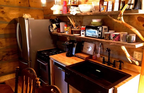 Mentone Cabin | 2BR/2Bath1800's Original Secluded Romantic River Mountain Cabin Therapy Hottub