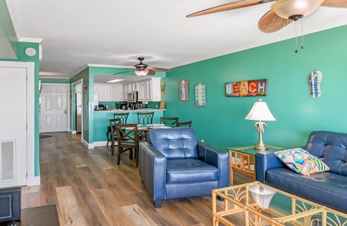 Galveston Condo | 2BR Gulf-front 3rd-floor/Babe’s Beach access/oversized balcony/refreshing pool