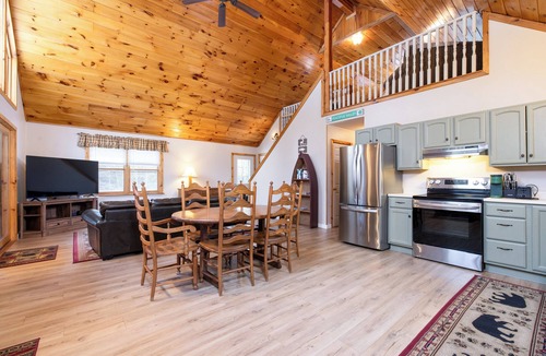 Warrensburg Cabin | 2BR + Loft Cabin—Firepit, Beach, Outdoor Patio, Near Lake George & Gore Mountain