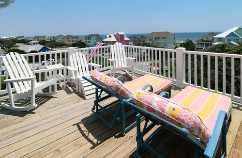 Emerald Isle House | 2nd Row Duplex with elevator, views, community pool, and direct beach access.