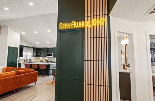 Central Oklahoma City House | 3 BDR NW OKC, Duplex, Hot Tub, Firepit, Shuffleboard by 12 Point Getaways