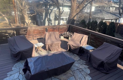 Kansas City House | 3-bedroom house, screen porch, deck with fire pit, panoramic window kitchen