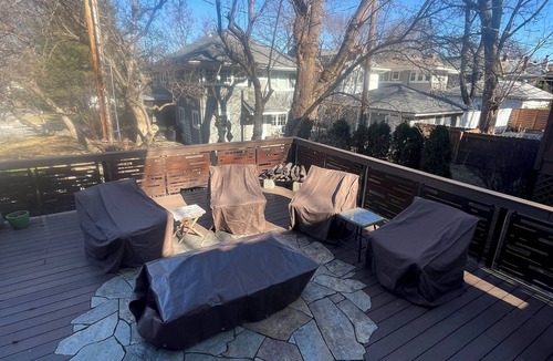 Kansas City House | 3-bedroom house, screen porch, deck with fire pit, panoramic window kitchen