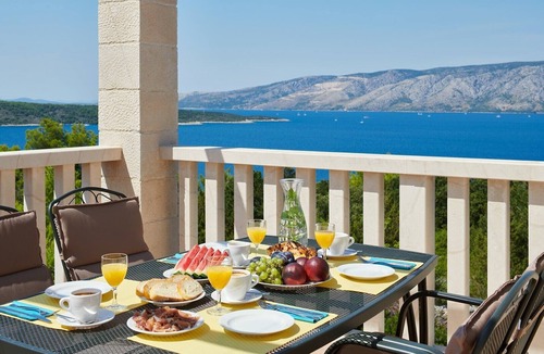 Rudina Villa | 3-bedroom villa Martina with private pool and stunning sea view