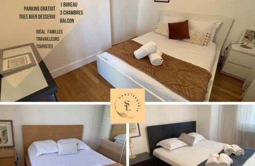 Leon Blum - Bon Coin Apartment | 3 chambres , bureau lumineux , parking , proche métro Lyon
