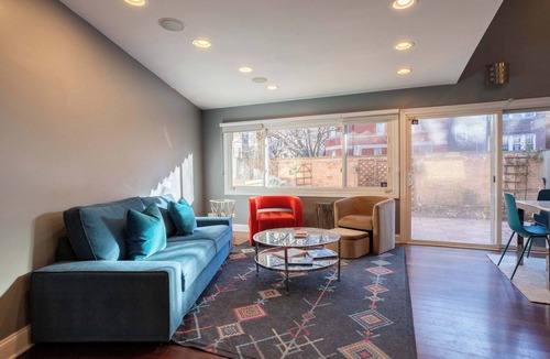 Mid-North District Condo | 3-Story Townhome, Free Parking, Private Patio, Washer-Dryer