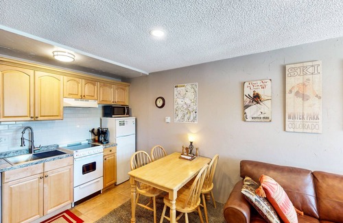 Winter Park Condo | 3rdf-floor condo next to rec center with indoor pool, hot tubs, gym, fireplace