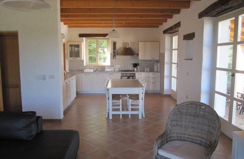 Vizinada Villa | (4. 9/5) Pool and sea view from the balcony: Beautiful new Istrian stone villa