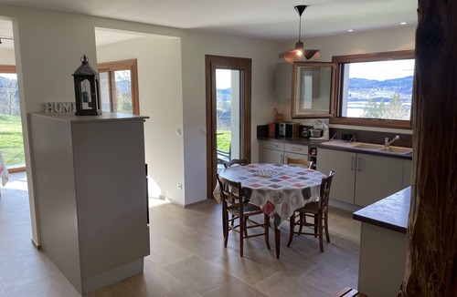 Aiguebelette-le-Lac House | 4-star gîte, 10 people, with SPA, 2 minutes from the lake. Lake view.