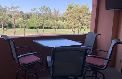 Paradise Valley Village Condo | 4th Floor - Bldg 14 - Views of Pool 5, Golf Course & Mountains