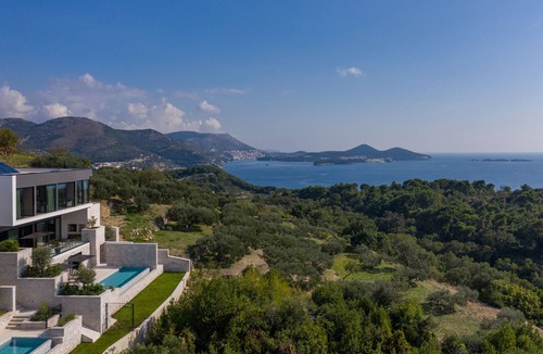 Orasac Villa | 5 Bedroom Villa Frida with Infinity Pool Overlooking Adriatic Sea
